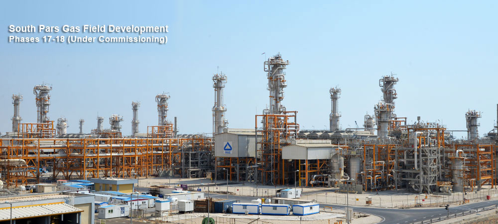 Output of South Pars 17 and 18 Refinery Increased
